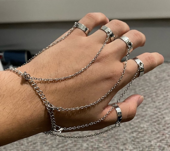 Hot Sale: 8MM Sterling Silver Plated Side Chain Hand Chain Bracelet For Men  And Women SPB227 From Dh_alice, $5.49 | DHgate.Com