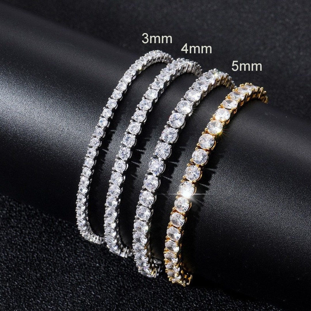 Zircon Tennis Bracelet, Tennis Link Bracelet for Women and Men, Cubic