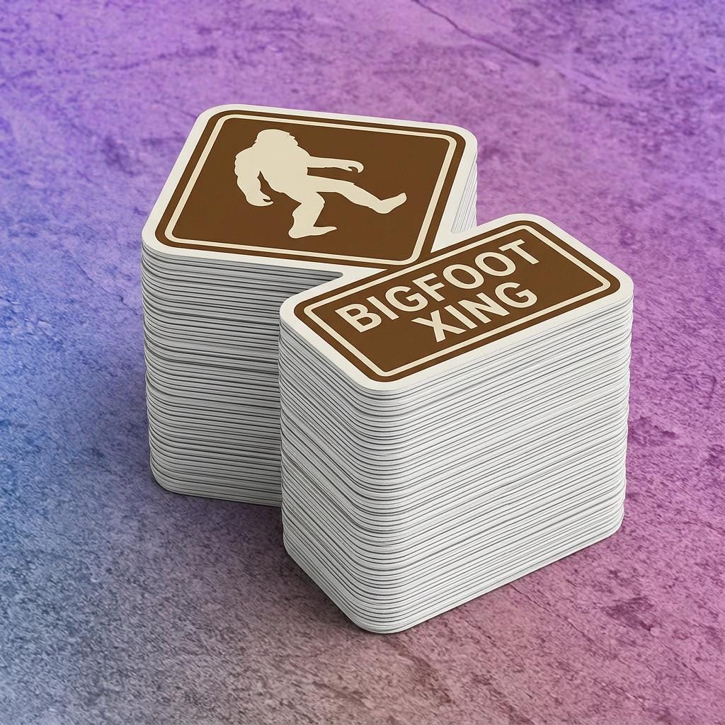 Bigfoot Crossing State Park Sticker | Funny Sasquatch Decal | Laptop ...