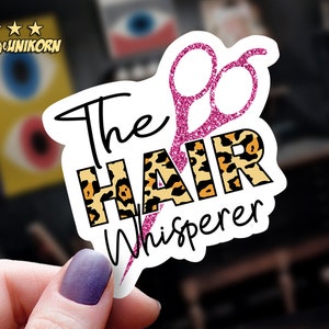 Hair Whisperer Vinyl Sticker: Hairstylist Decal - Water Bottle Safe