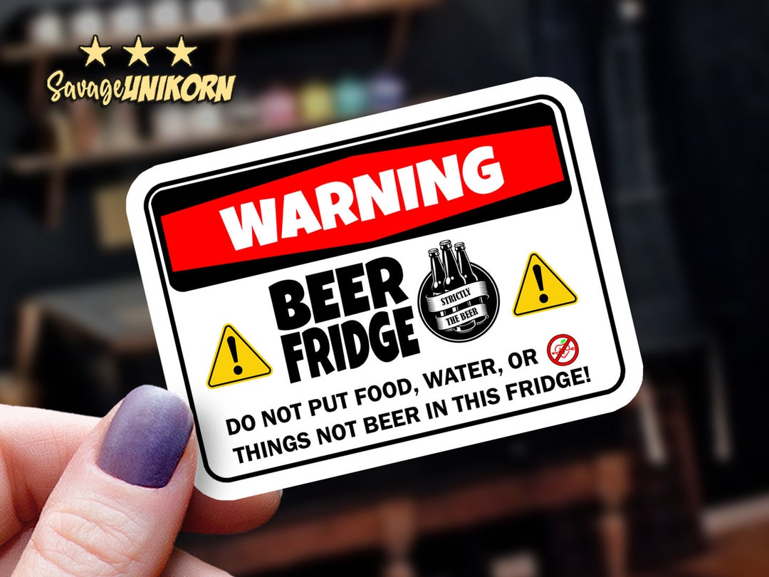 Funny Warning Beer Fridge Sticker Beer Lover Gift Bar Decor Drink