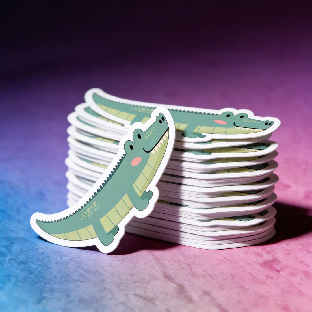 Cartoon Alligator Sticker | Waterproof Crocodile Decal - Etsy