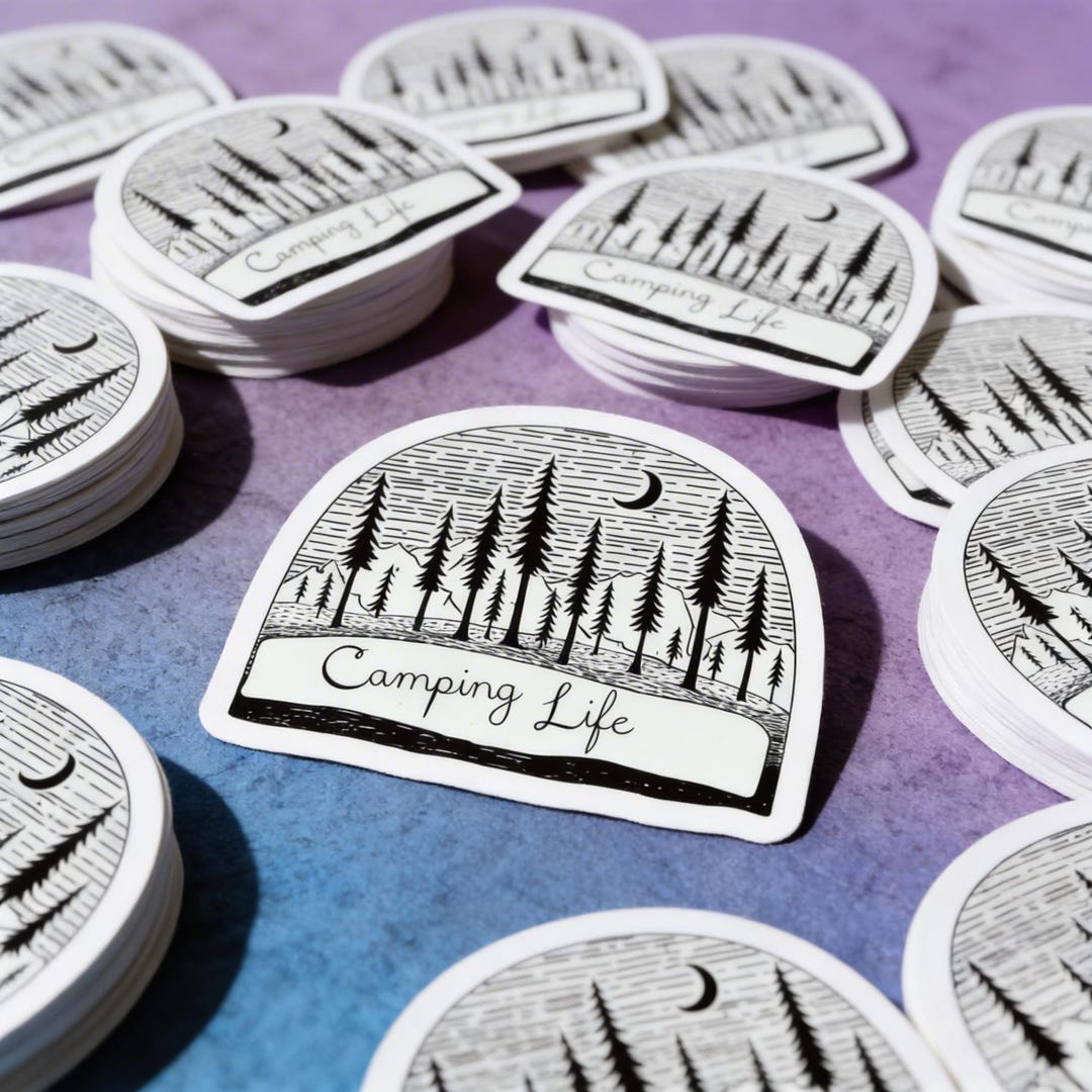 Sticker Over Computer Campera Camping Life Vinyl Sticker: Laptop Decal | Dishwasher Water Bottle Safe ...