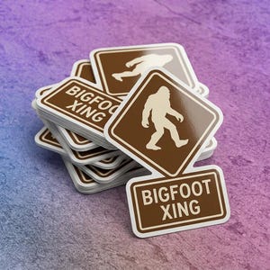 Bigfoot Crossing State Park Sticker | Funny Sasquatch Decal | Laptop, Water Bottle Safe Vinyl