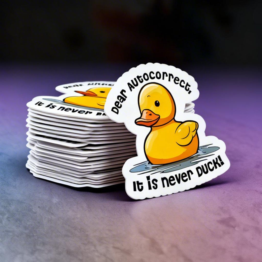 Ducky Sticker Rubber Duckie Vinyl Sticker: