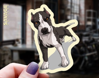 Pit Bull Terrier Sticker: Waterproof Vinyl Decal (3.5 in x 4.5 in)