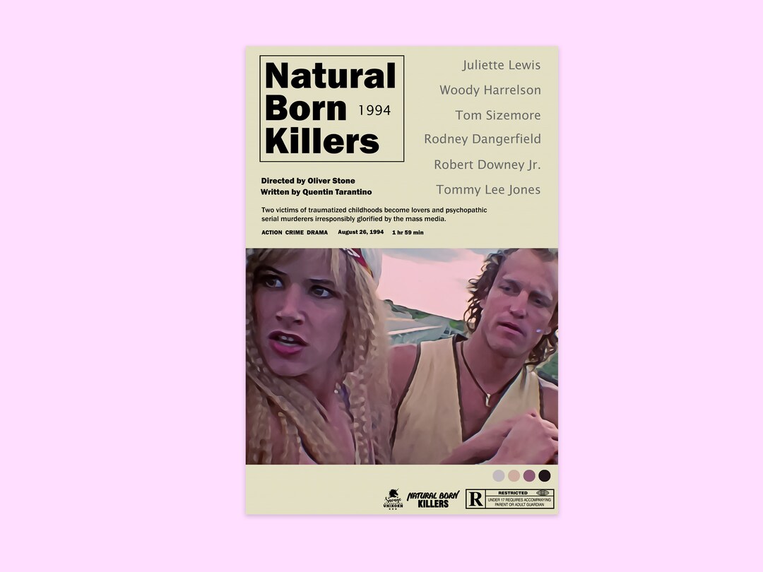Oliver Stone Quentin Tarantino Natural Born Killers Movie Poster