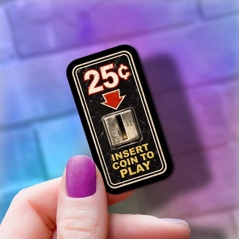 Cube Arcade Machine 25 Cents Coin Slot - Etsy