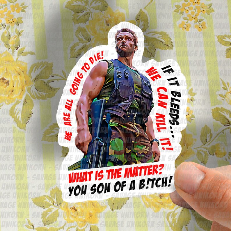 Predator Sticker Arnold Schwarzenegger Dutch Decal - Etsy