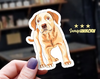 Labrador Retriever Vinyl Sticker: Pet Dog Decal for Water Bottles - Laptop Decor