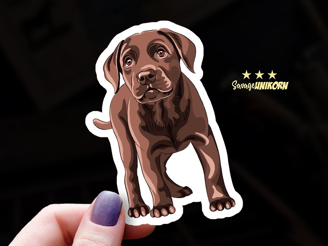 Chocolate Lab Sticker Labrador Retriever Decal Dog Lover Gift Pet