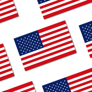 American Flag Vinyl Sticker: Patriotic USA Decal, Waterproof