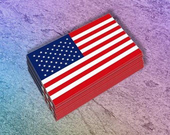American Flag Vinyl Sticker: Patriotic USA Decal, Waterproof