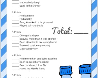 Blue Boy Baby Shower Games