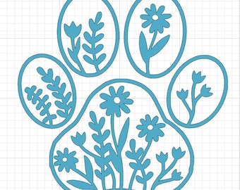 Wildflower Paw Decal