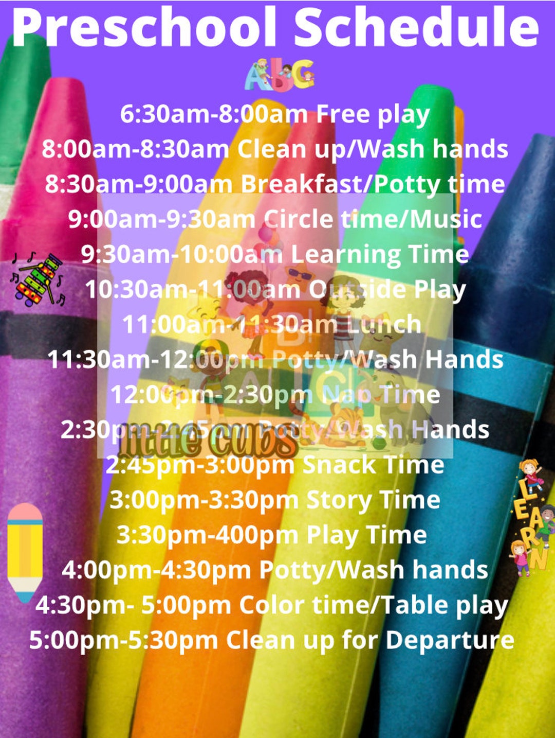 daycare-schedule-etsy