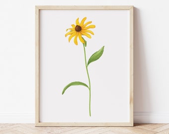 Black Eyed Susan Giclee Print | Fine Art Print | Watercolor | Botanical Art | Floral Print | Mother's Day Gift | Botanical Illustration