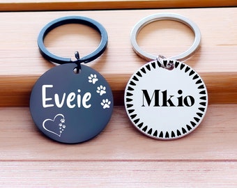 Dog Tag Personalized, Round Dog Tags, Custom Dog Tag, Dog Tag, Engraved Dog Tag for Dog, Dog Name Tags, Pet ID Tags, Dog Tag Collar