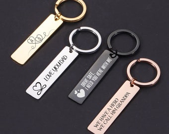 Drive Safe Keychain, Custom Engraved  Keychain, Personalized Keychain, Handwriting Keychain, Drive Safe Keychain, Personalized Keychain