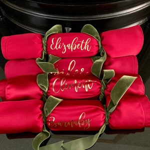 Personalised Traditional Fabric Christmas Crackers Sustainable Reusable Crackers image 10