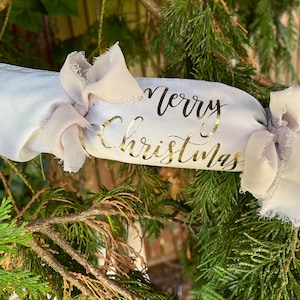 Personalised Traditional Fabric Christmas Crackers Sustainable Reusable Crackers image 7