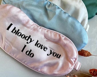 Personalised Silk Sleep Mask – Handmade Luxury Eye Mask