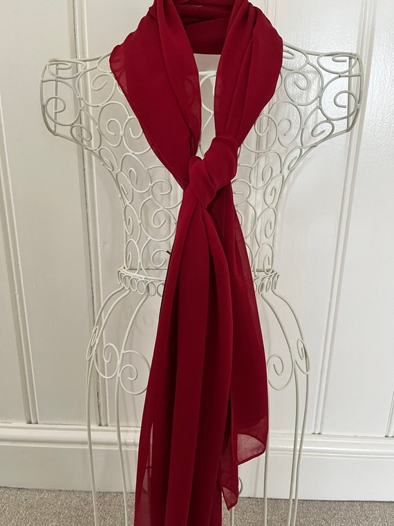 Red chiffon wrap sale