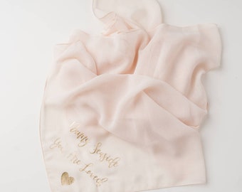 Pale Pink Shawl/ Cover Up/ Chiffon Wrap Can Be Personalised