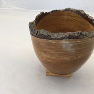 Small Live Egde Applewood Bowl