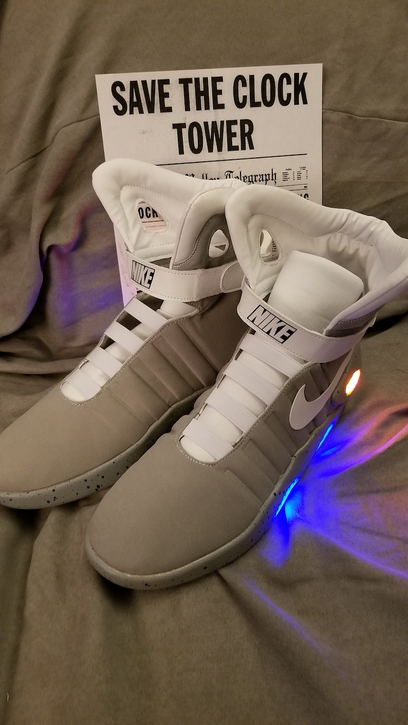Back To The Future Air Mag Shoes with Glow Straps Prop Costume image 3