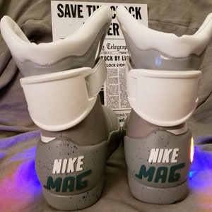 Back To The Future Air Mag Shoes with Glow Straps Prop Costume image 2