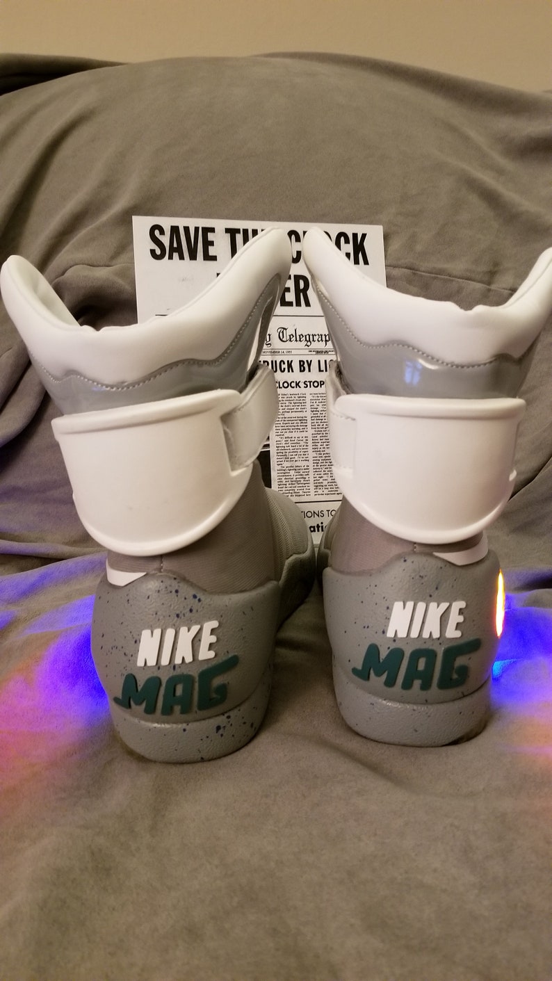 Back To The Future Air Mag Shoes with Glow Straps Prop Costume image 2