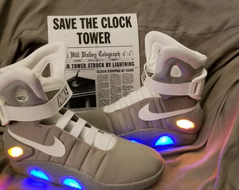 Back To The Future Air Mag Shoes with Glow Straps Prop Costume