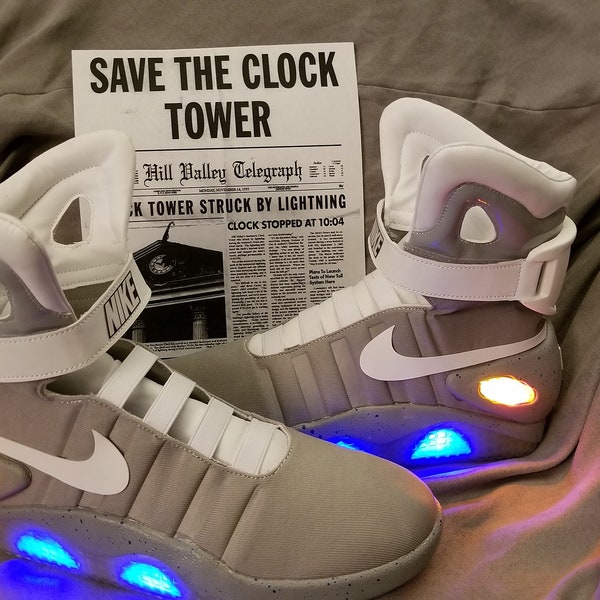 Back To The Future Air Mag Shoes with Glow Straps Prop Costume