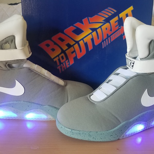 Universal Studios Back To The Future Shoes Officially Licensed Air Mags with Glow Straps