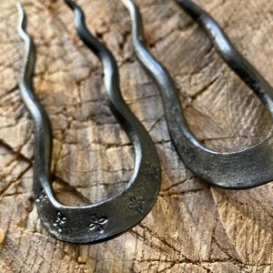 Forged victorian hair pin