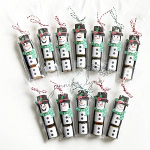 Snowman Chocolate Favors/mini Gifts or Stocking Stuffers Set of 6 - Etsy