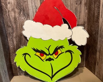 Grinch Door Hanger | Etsy