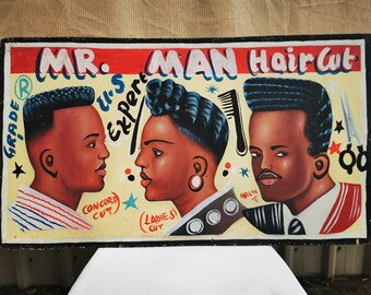 African Barber Sign | Etsy