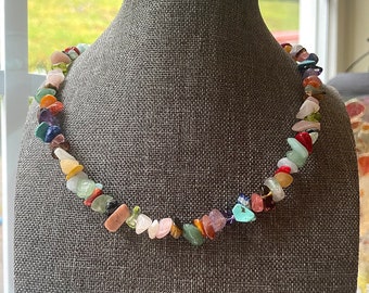 Colourful Gemstone Chips Necklace