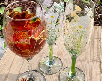 Crystal Wine Glass Charms, OOAK Wine Charms, Crystal Dining Decor