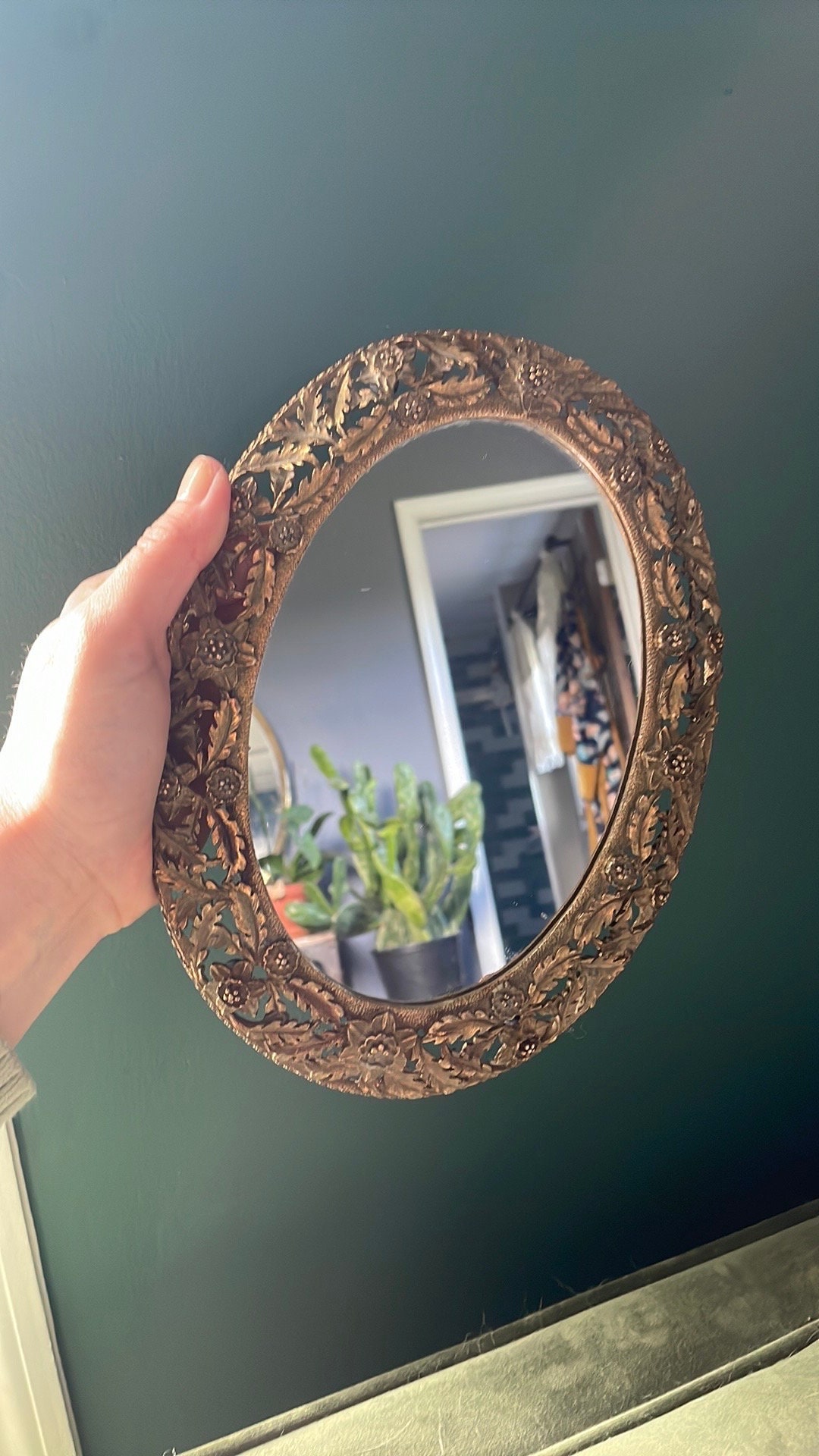 Vintage Brass Mirror - Etsy 日本