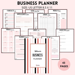 Ultimate Business Organizer|Business Organizer| Income Tracker| Expense Log | Business Plan Binder| Marketing planner| Business Planner