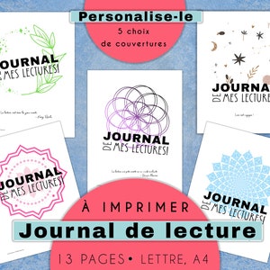 Journal delectric à imprimer (Élégant) - カルネ・ド・レクチャー