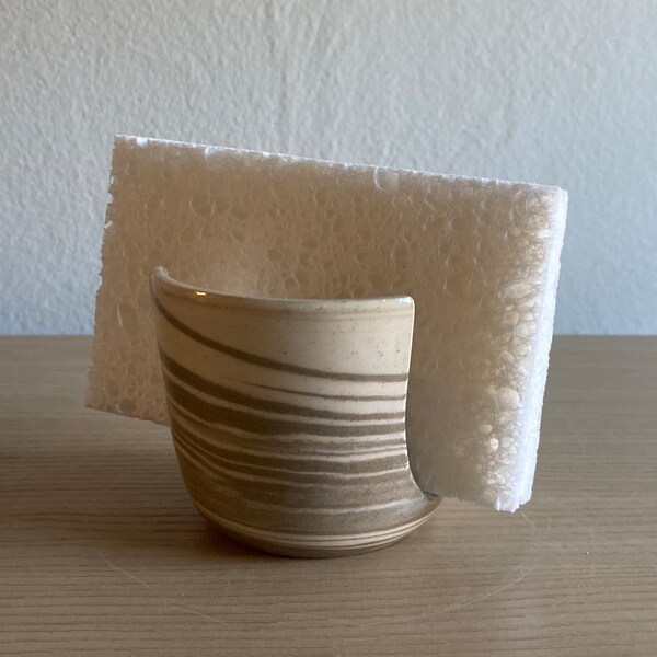 Ceramic Sponge Holder- Marbled Stone