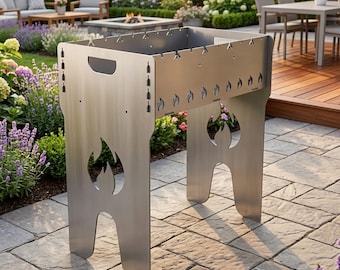 Barbecue (BBQ) - "Fire" Drawing Grill for laser machine DXF file