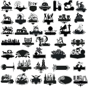 Address Sign Dxf Files Laser Cut Address Sign Designs: 40 Piece DXF Bundle (digital Download ...