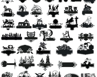 Laser Cut Address Sign Designs: 40 Piece DXF Bundle (Digital Download)
