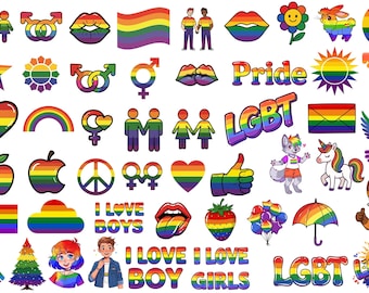 LGBTQ Pride-vectorkunst: 50 SVG- en png-bestanden