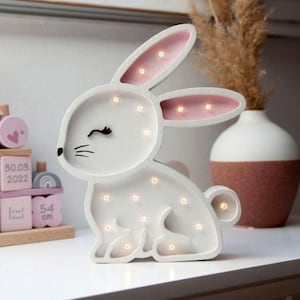 Lámpara de noche en forma de &quot;Conejo&quot; - Dibujo multicapa en formato dxf | Lámpara de noche en archivo digital | Lámpara de noche para niños